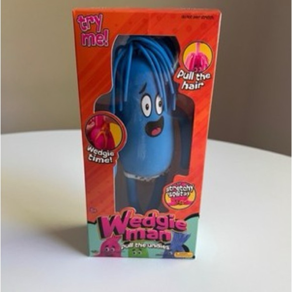 Wedgie Man TikTok VIRAL SQUISHY Sensory Toy - Blue - Brand New